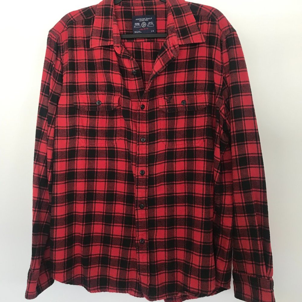 American Eagle Men's Cotton Button Up Shirt